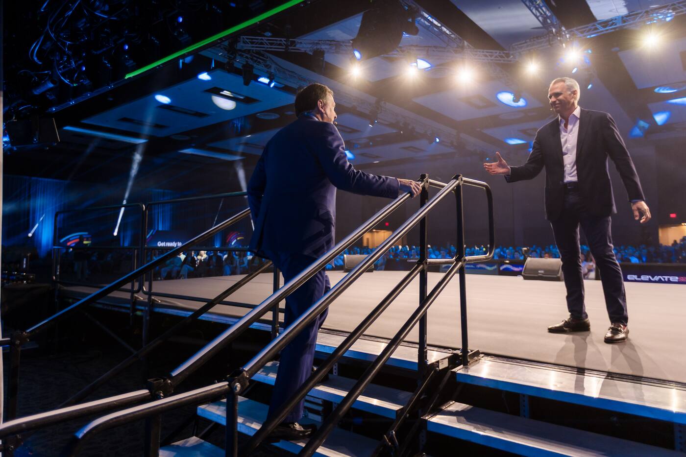 Speaker entering the stage