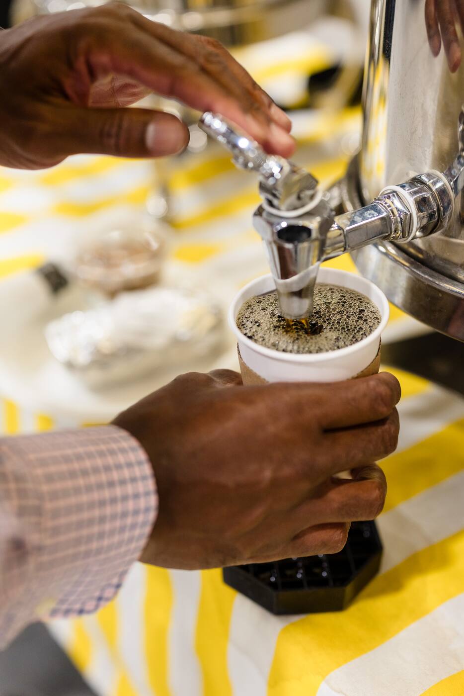 Coffee being served at the event