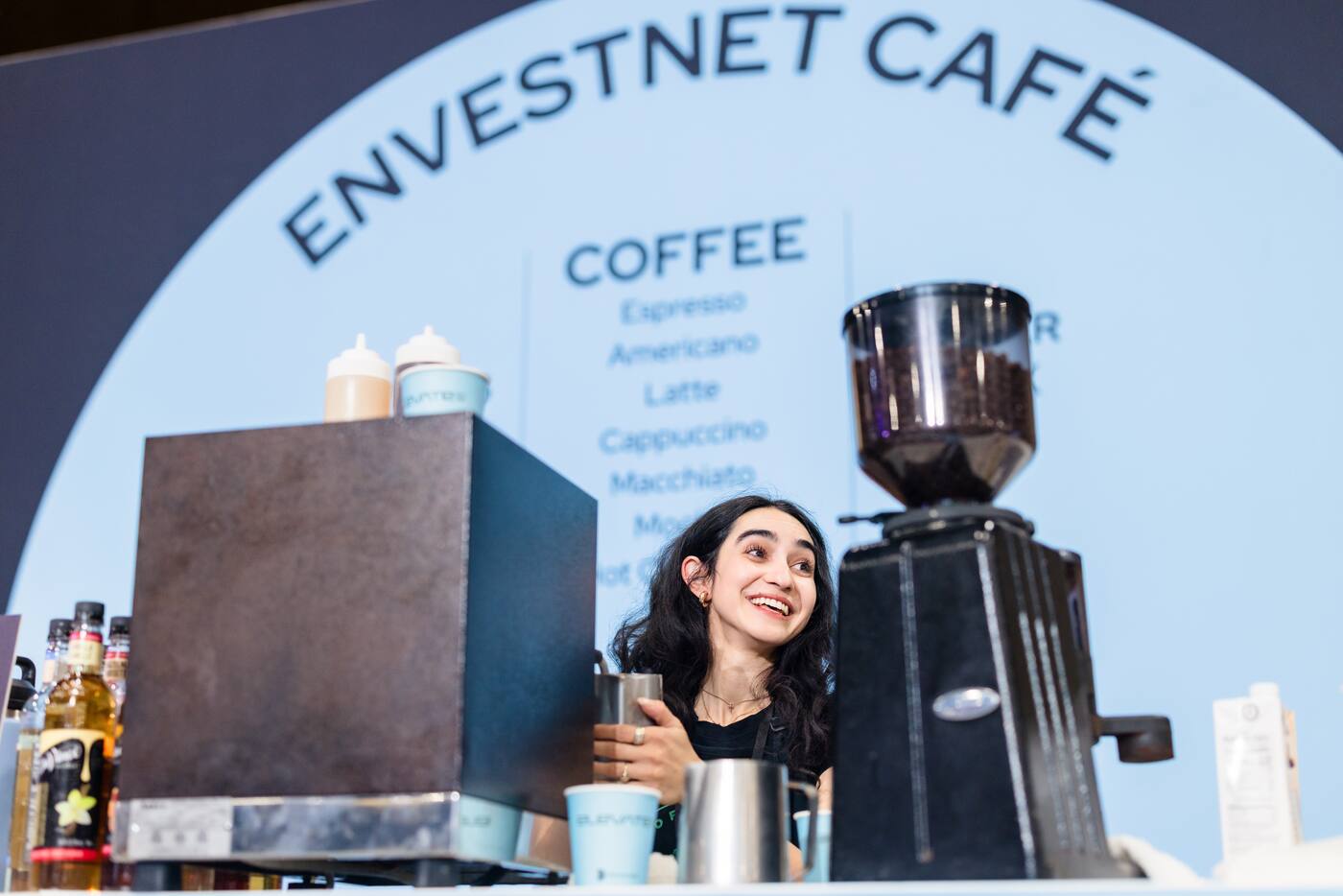 Branded Envestnet cafe at the event